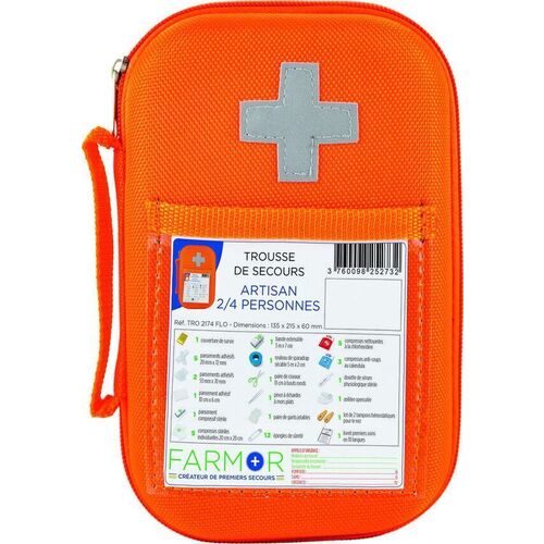 Trousse secours fluo ARTISAN 2/4 PERSONNES