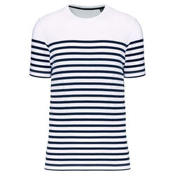 T-shirt Marinière bio K3033 WHITE/NAVY STRIPES