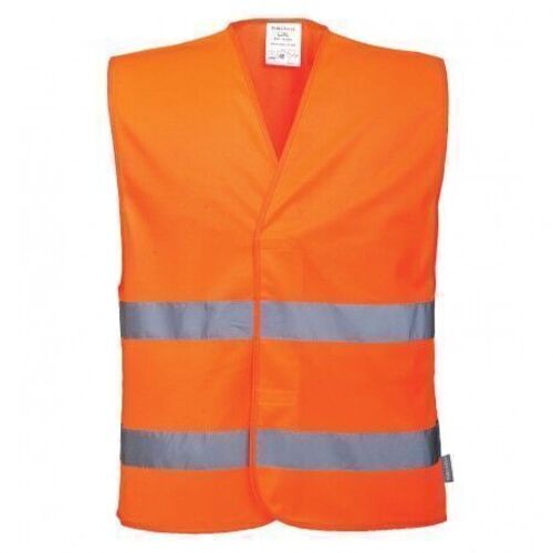 Gilet SANS MANCHE HAUTE VISIBILITE  2 BANDES