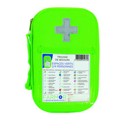 Trousse secours fluo ESPACES VERTS